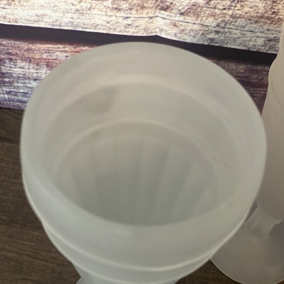 Viking Powder horn frosted glasses Tiara 60’s set of 4 - Picture 5 of 9